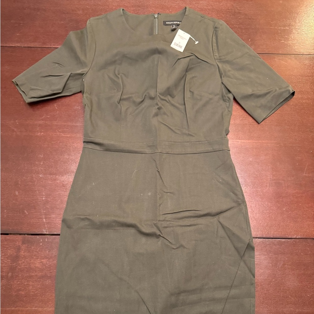 Banana Republic Classic Khaki Midi Dress